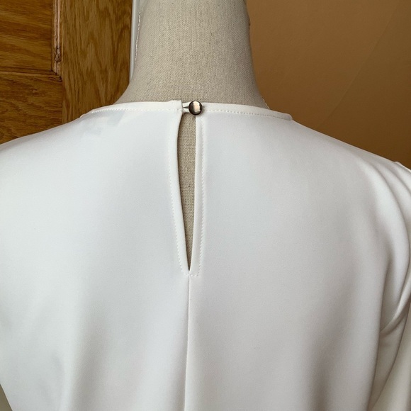 MISS SELFRIDGE Ivory Statement Sleeve Dress Size 6 - Picture 8 of 13